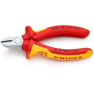 Knipex 70 06 125 Diagonal Cutter chrome-plated 125mm VDE